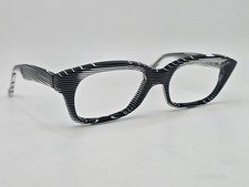 Alain Mikli Paris A.M. 86 0131-986 Black Clear Stripe Eyeglasses Frame France
