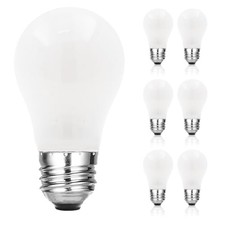 E26 A15 Incandescent 40w Appliance Light Bulbs   Pack of 6 40 40 Watts Frosted