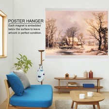 4 Magnetic Sawdust Poster Hangers Easy Wall Hanging For Home Decor