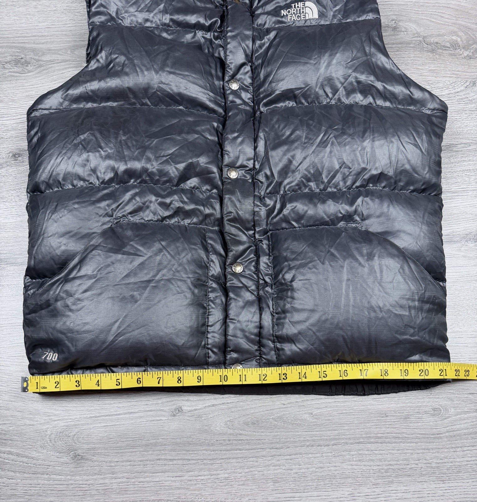 The North Face 700 Fill Down Puffer Gilet Vest Black Size XL image 5