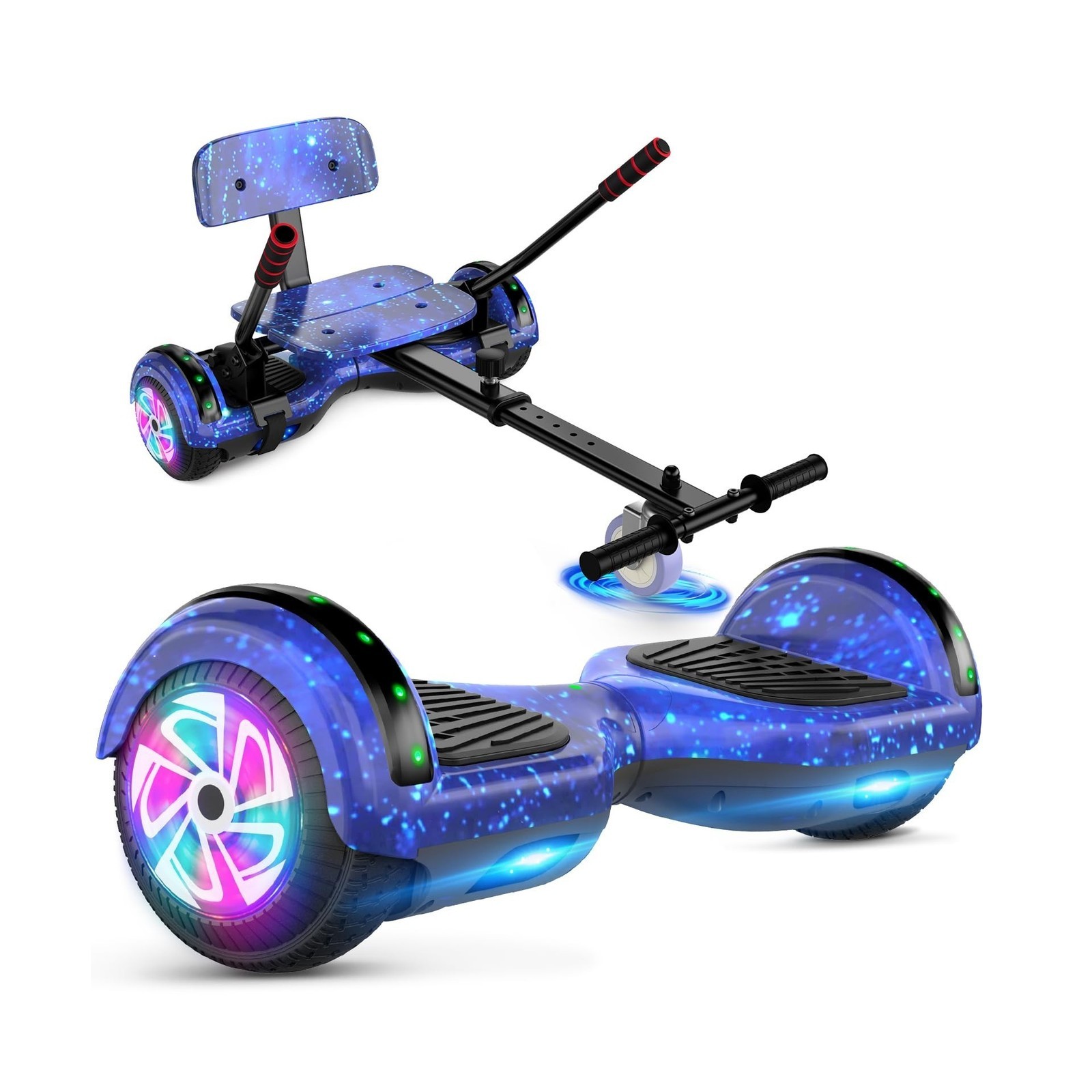 CBD Scooter with Corlorful LED Lights,6.5" Wheels, Dual 300W