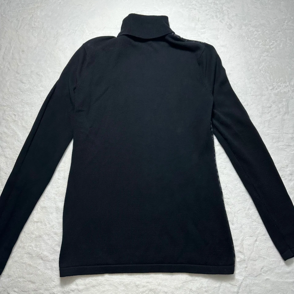 Suéter Lauren Ralph Lauren Mujer Talla Mediana Negro Paisley Tejido Cuello Alto Foto 2 de 4