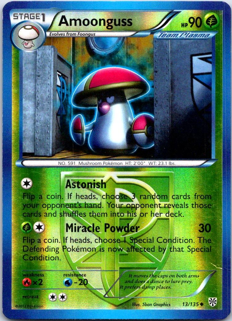 Amoonguss 13/135 Uncommon Plasma Storm Pokemon Reverse Holo DMG