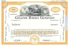 Collins Radio Co. - Specimen Stock Certificate - Specimen Stocks & Bonds
