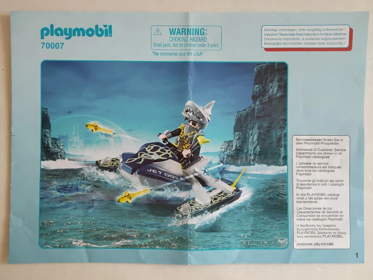 Playmobil Bauanleitung A5 , 70007 Top Agents Team S.H.A.R.K. Rocket Rafter