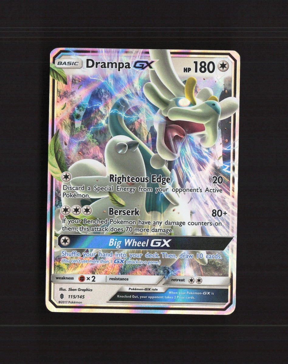 drampa gx pokemon card Drampa GX 115/145 Guardians Rising Ultra Rare Holo Pokemon Card LP
