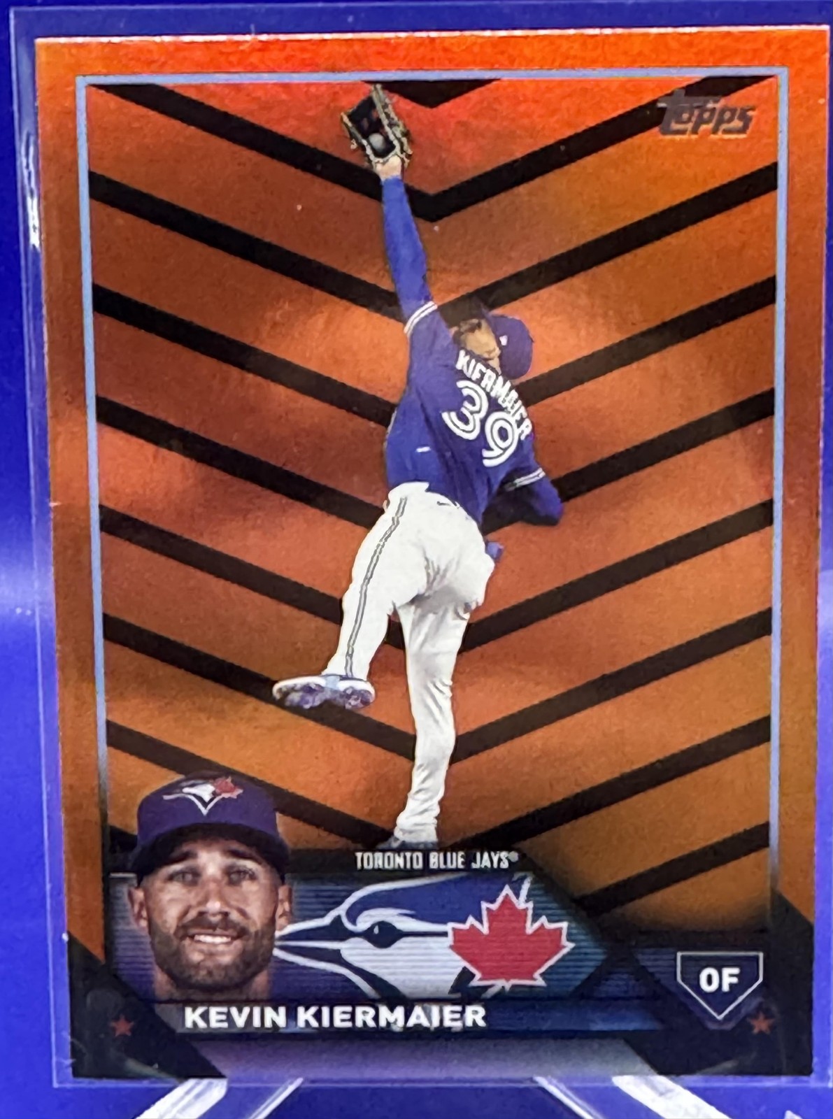 2023 Topps Update Kevin Kiermaier #US76 Orange and Black Foil Toronto Blue Jays