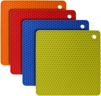 Topf Untersetzer 4Pcs Silikon Topflappen Topfuntersetzer SpüLmaschinenfest Hitze