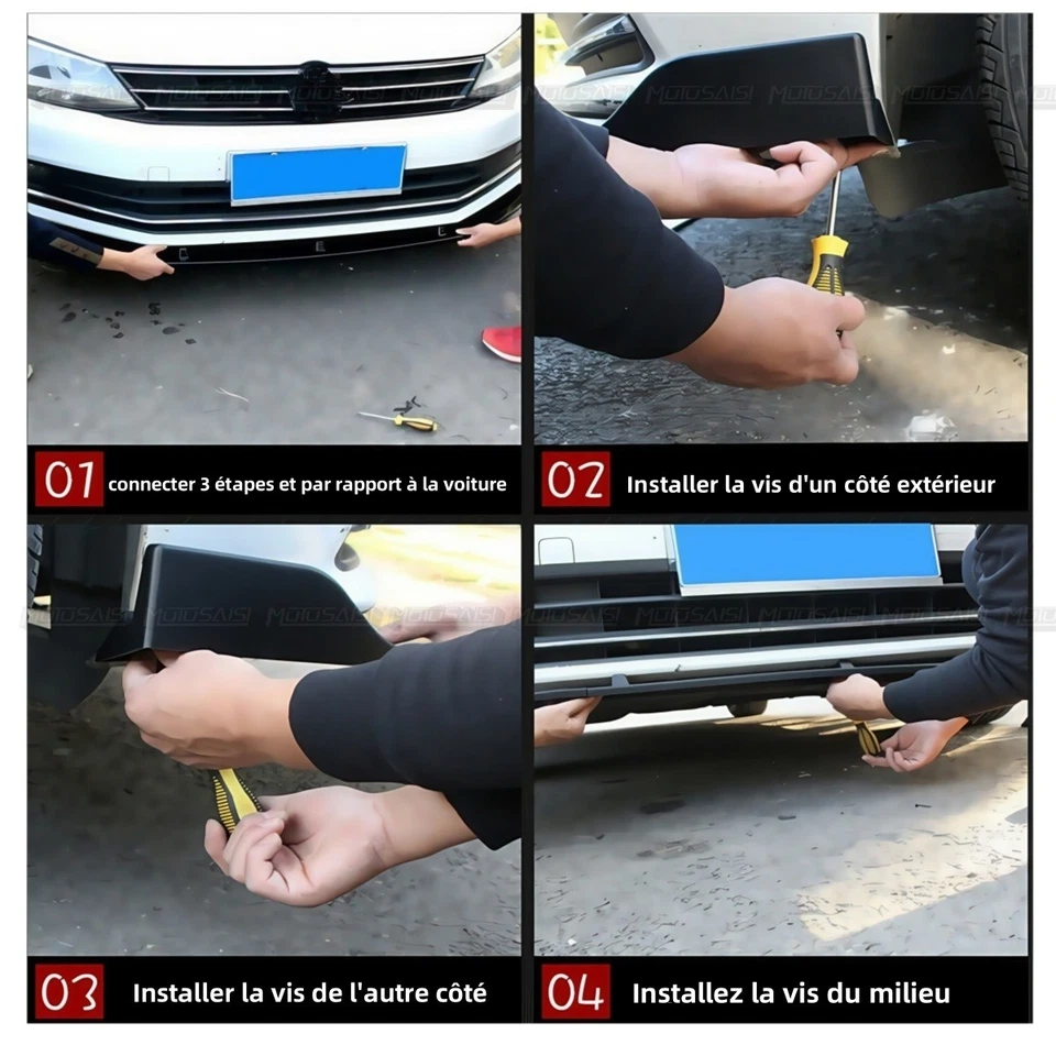 Lèvre avant universel pour Mercedes Classe B W245 2008-10 Spoiler Splitter avant - Photo 4/4