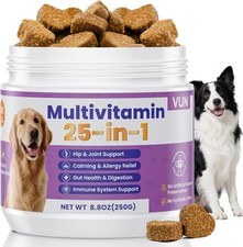 Dog Multivitamin 25 in 1 Dogs Vitamins Supplements Treats Chewable for Pet...