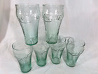 Coca-Cola Set Of 6 Libby Pebbled Green Glasses 6 1/2'' Tall, 14 Ounces — photo 3