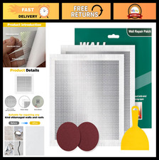 12x12 Drywall Repair Kit - Self-Adhesive Mesh Patch for Large Holes, Wall & Ceil