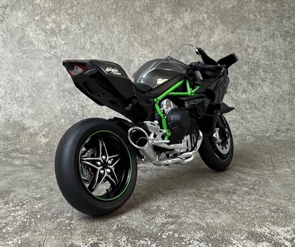 AOSHIMA 1/12 Scale Kawasaki Ninja H2 R Motorcycle Diecast Model Toy NIB - Bild 4 von 4