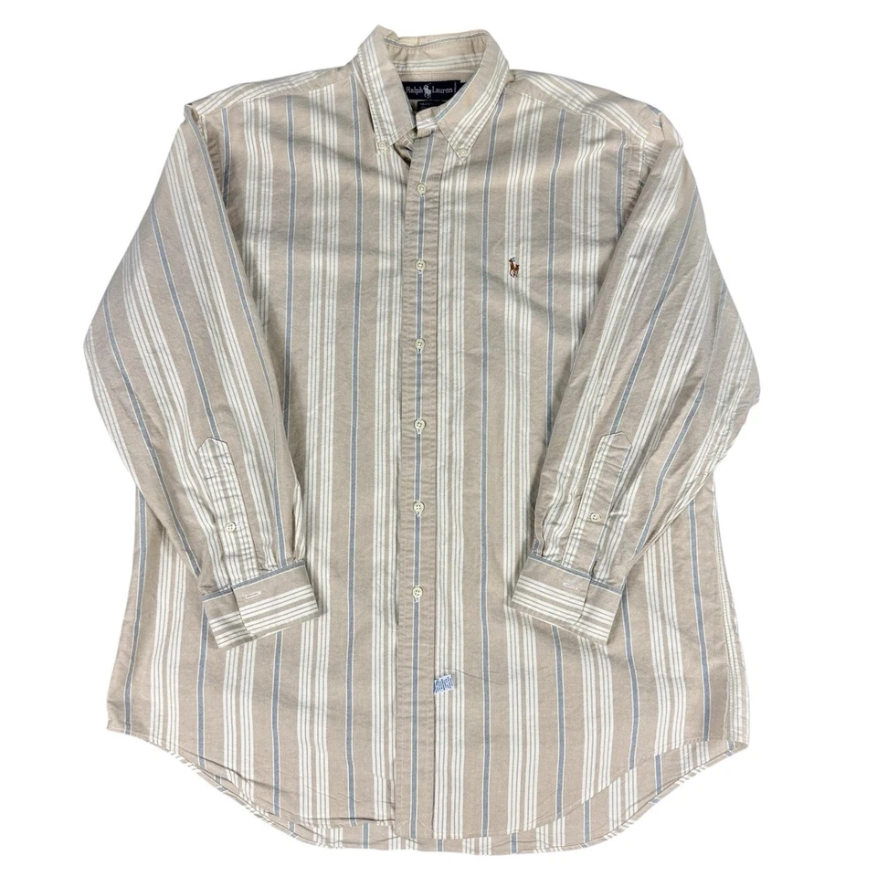 Camisa De Colección Ralph Lauren Yarmouth Rayas L/S Abotonada Talla 16 1/2 - 33 Foto 2 de 4