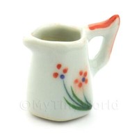 Puppenhaus Miniatur Orangenblumen Design Keramik Sechseckiger Krug