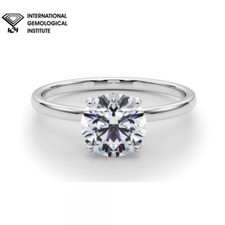 Lab-Grown Round Diamond Solitaire Engagement Ring IGI Certified D/VS 0.50–2.00ct
