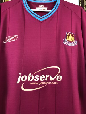 West Ham United Home football shirt 2003 Soccer Reebok Jersey Mens