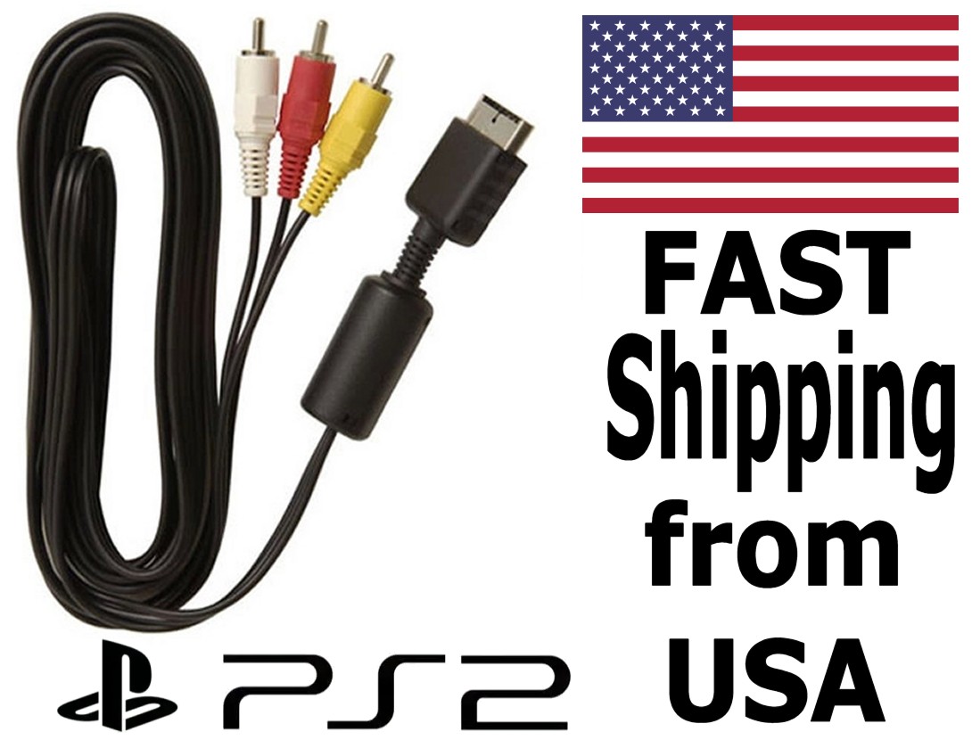 Composite AV Cable Playstation 1, 2, or 3 (PS1/PS2/PS3) PSX eBay