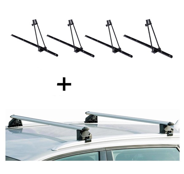 4XfahrradträGer Orion+DachträGer CRV107A FüR FüR Volvo V60 Cross Country 5TüR Ab-image