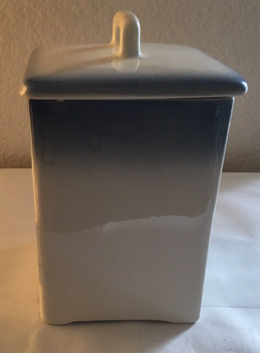 Vintage Ditmar Urbach – Blue Sailboat Flour Canister Czechoslovakia Pottery - 第 2/10 張圖片