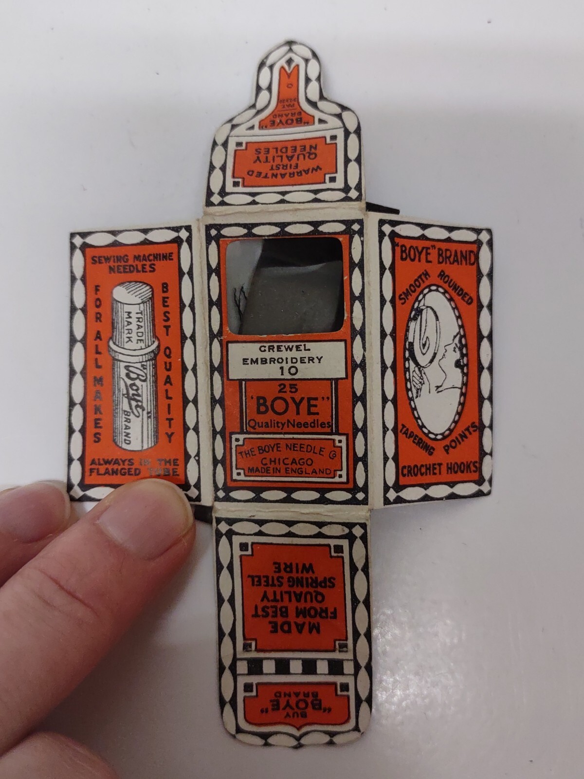 Boye Crewel Embroidery Hand Sewing Needles No.10 25 Ct.
