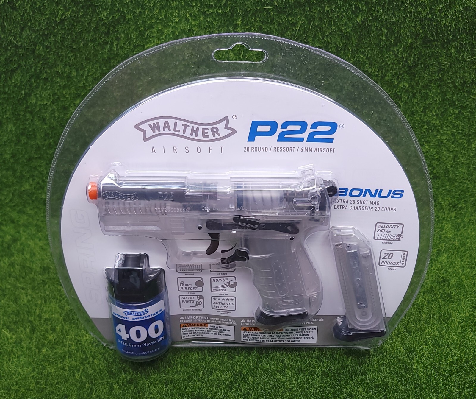 Walther P22 Spring Airsoft BB Pistol Clear (2272000) for sale online eBay