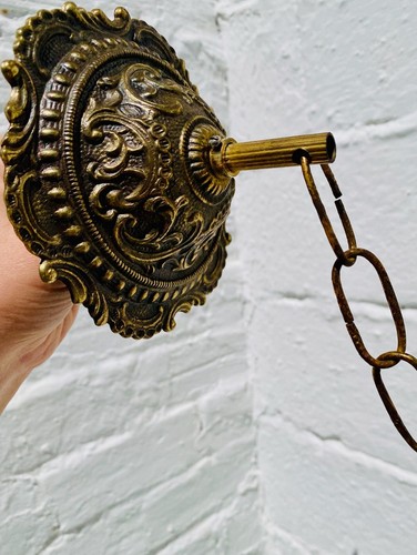 5.25" wide Vintage Bronze Ceiling Canopy Lamp Chandelier Parts Ceiling Chain - Imagen 5 de 10