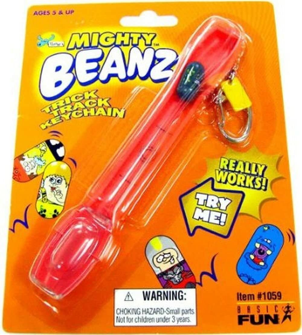 RARE* Mighty Beanz Trick Track Keychain ~ Basic Fun 2004 Retired