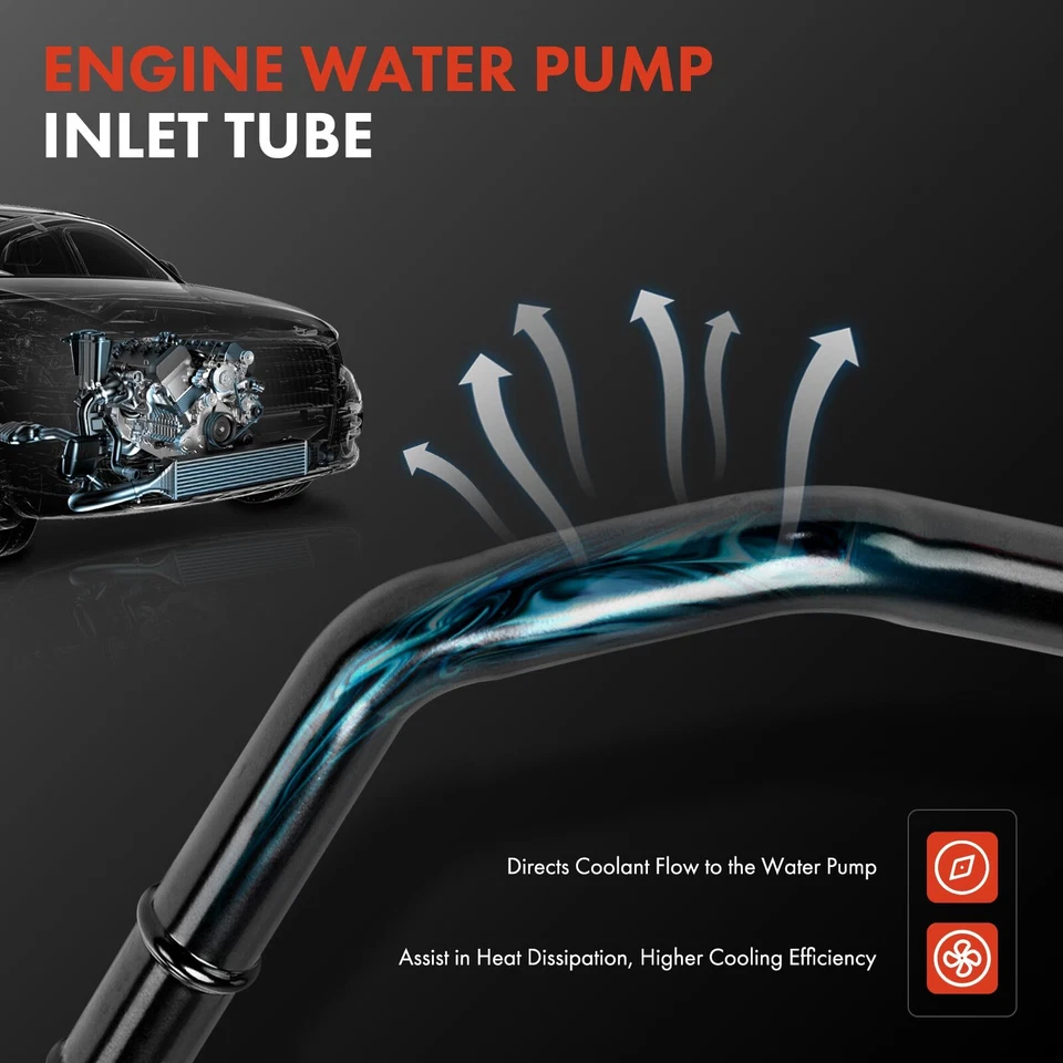 Tubo de refrigerante de agua para BMW 535i 2008-2010 535i GT 535i xDrive 535xi L6 3,0 L GAS Foto 3 de 4