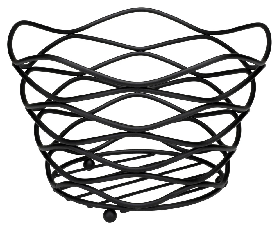 Justinus Julin Obstkorb Edelstahl schwarz matt Ø 26 cm