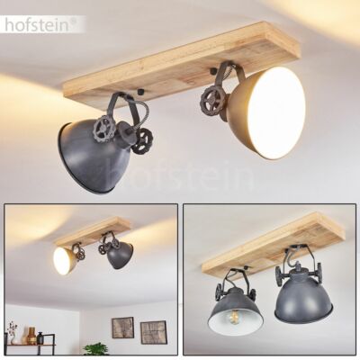 Suspension Vintage Hofstein Métal Marron/blanc – Lampe Plafonnier Moderne