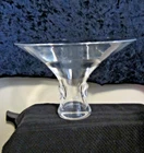 LARGE HAND BLOWN STEUBEN CRYSTAL VASE  THUMB PRINT PATTERN   C. 1950