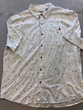 Campia Moda Button Down Shirt Men's Extra Large Mini Palm Tree Print Hawaiian