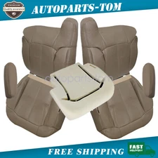 For 1999-02 Chevy Silverado Front Seat Cover & Foam Cushion & Armrest Cover Tan