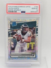 2020 Optic Rated Rookie White Sparkle Prizm Jalen Hurts PSA 10