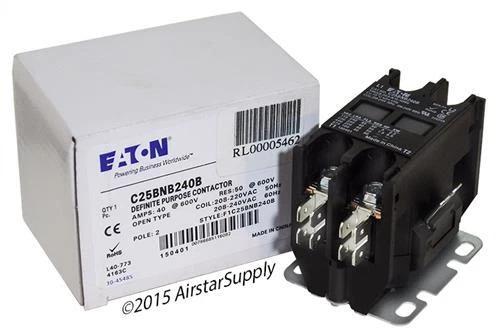 C25BNB240B  Eaton / Cutler Hammer Contactor - 40 Amp / 2 Pole / 240V Coil