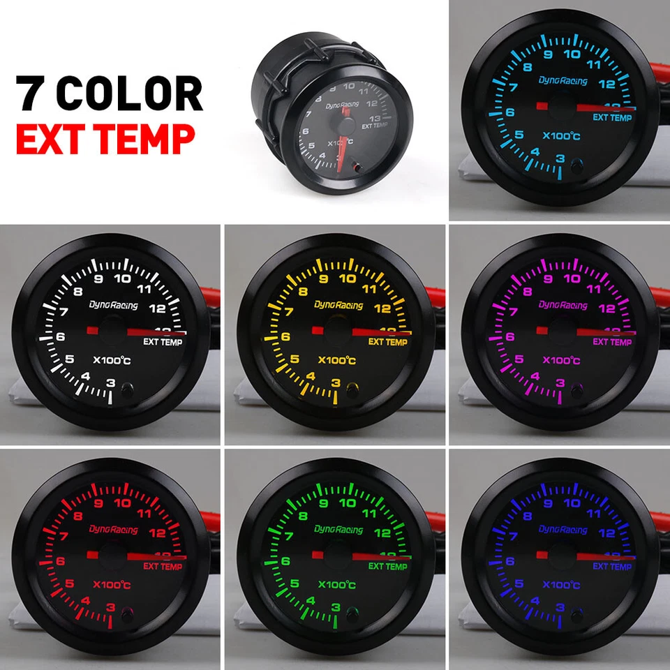 2" 52mm 7 Color LED Car Exhaust Gas Temp Gauge Pointer EGT Temperature Meter - Image 3 of 4