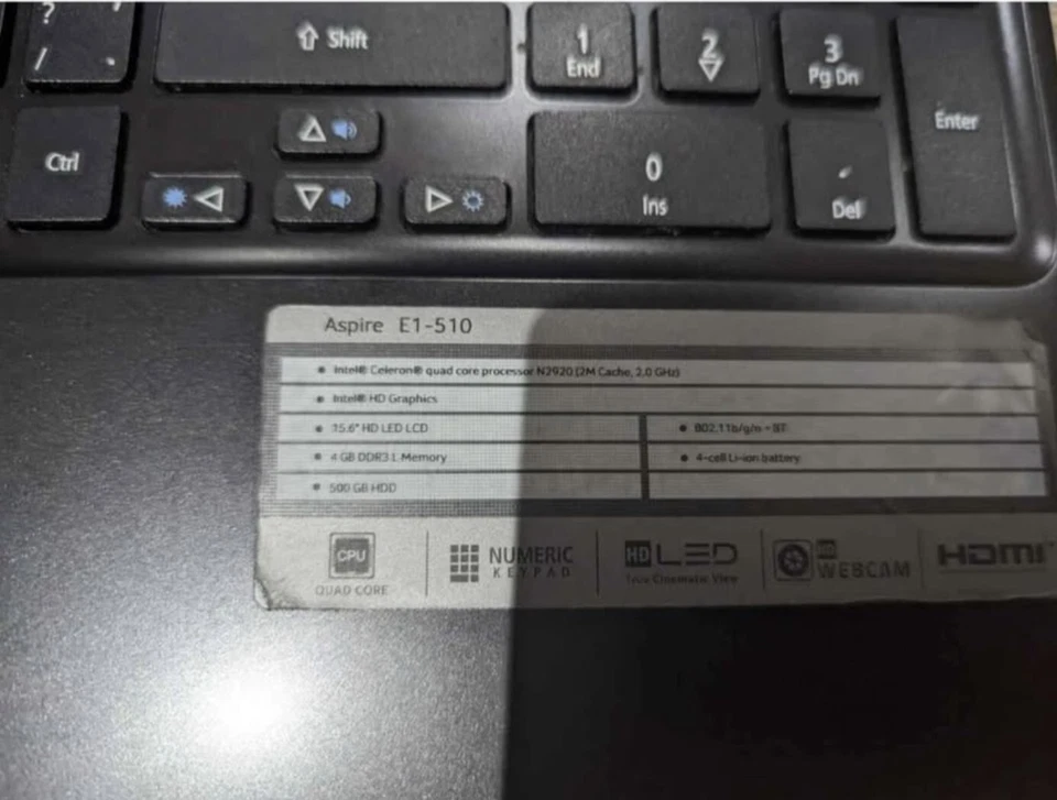 Acer Aspire E1-510-15, 6" (500GB, Inte N2820, 2,13GHz, 4GB Ram) - Bild 4 von 4