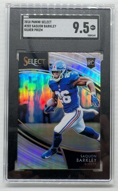 2018 Select Saquon Barkley Field Level Silver Prizm Rookie #202 SGC 9.5 Giants