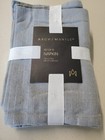 Arch Mantle Napkin Set Of 8 New 18"x18" Grey W Silver Glitter Accent 100% Cotton