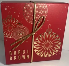 Bobbi Brown Exclusive RED Logo Makeup Cosmetic Gift Box 8"x8"x3" Limited Edition