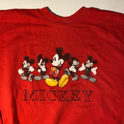 mickey mouse red sweatshirt
