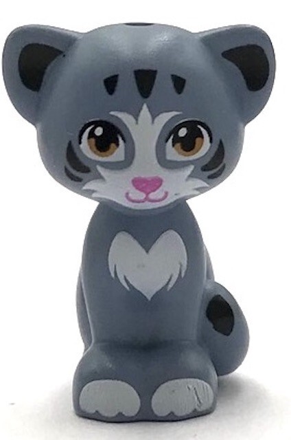 Lego Sand Blue Sitting Cat with Nougat Eyes Friends Elves Part