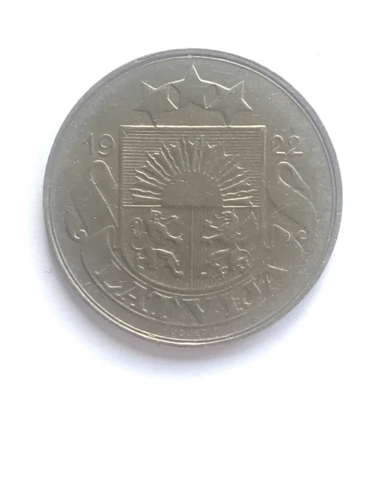 1 lats 1924 2x20 santunu 1922 original 3 Latvian coins - Image 4 of 4