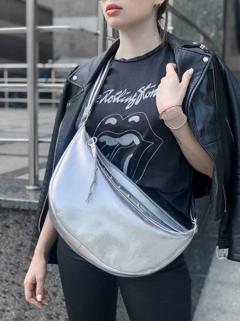 COACH Borsa a tracolla donna VERA PELLE borsetta donna arancione tracolla borsetta