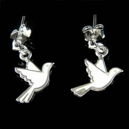 Versilberter Mode-Ohrschmuck Kristall Butterfly-Verschluss