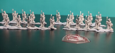 Outpost Wargames Service 20*15mm White Metal (Lead) Khmer Maiden Guard Miniatures