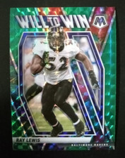 2021 Ray Lewis Panini Mosiac Football Wiil to Win Green Mosiac #WW-17 Ravens