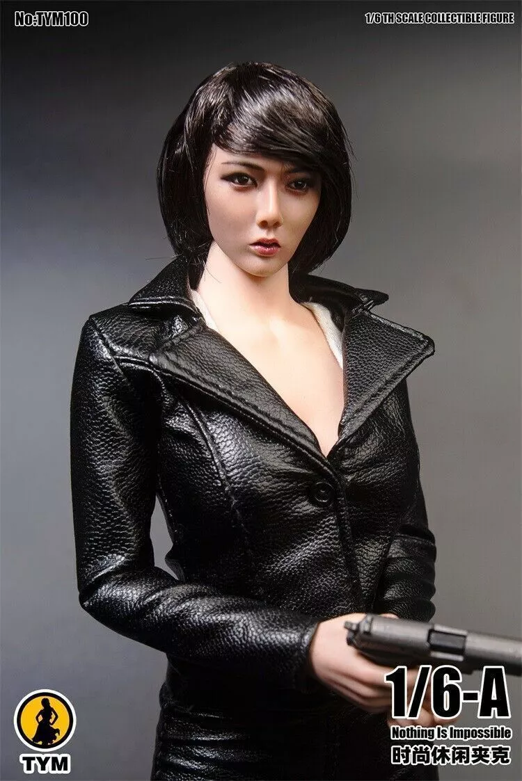 TYM100 1/6 Female Short Leather Jacket Coat Clothes F 12'