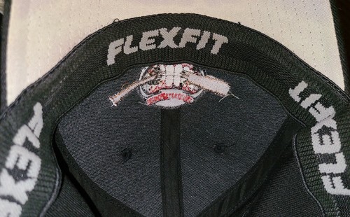 FLEXFIT Pitch Right Fitted Baseball Mouth w/ Bat in Mouth Cap HAT S/M - Picture 9 of 9